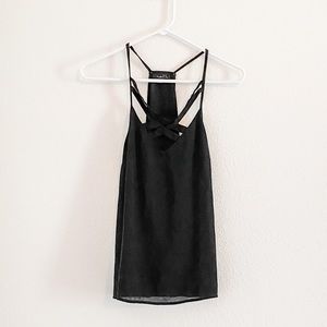 Black Rue 21 Tank Top with Crossed Front